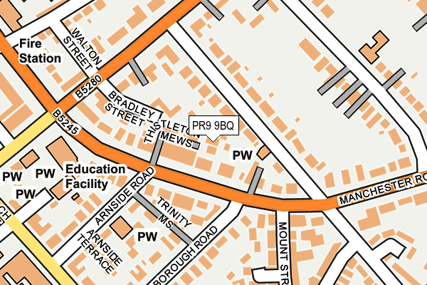 PR9 9BQ map - OS OpenMap – Local (Ordnance Survey)