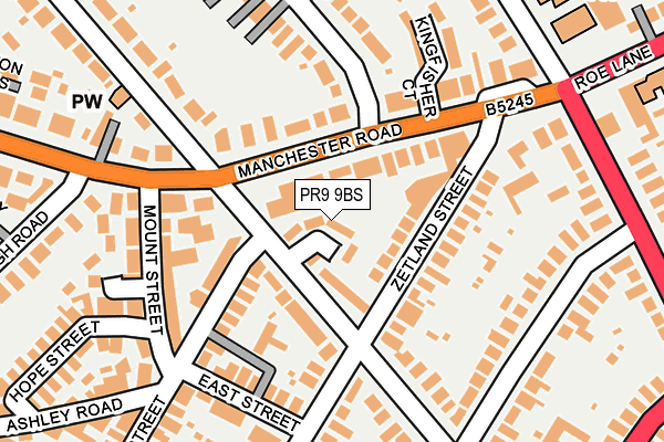 PR9 9BS map - OS OpenMap – Local (Ordnance Survey)