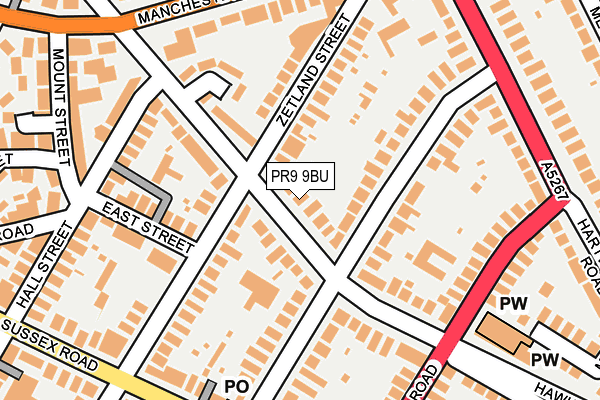 PR9 9BU map - OS OpenMap – Local (Ordnance Survey)