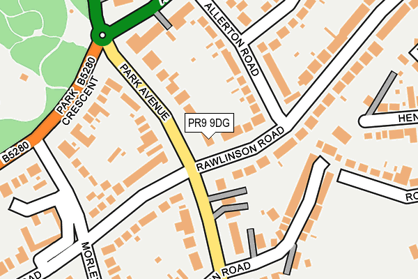 PR9 9DG map - OS OpenMap – Local (Ordnance Survey)