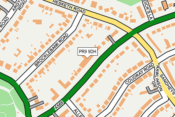 PR9 9DH map - OS OpenMap – Local (Ordnance Survey)