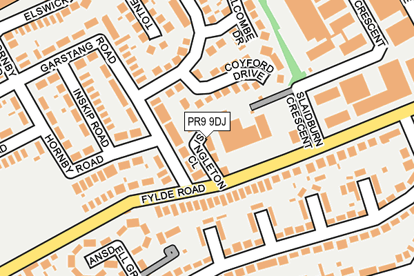 PR9 9DJ map - OS OpenMap – Local (Ordnance Survey)