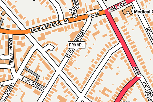 PR9 9DL map - OS OpenMap – Local (Ordnance Survey)