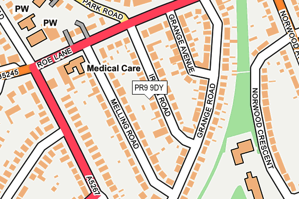 PR9 9DY map - OS OpenMap – Local (Ordnance Survey)