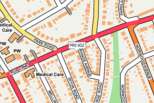 PR9 9DZ map - OS OpenMap – Local (Ordnance Survey)