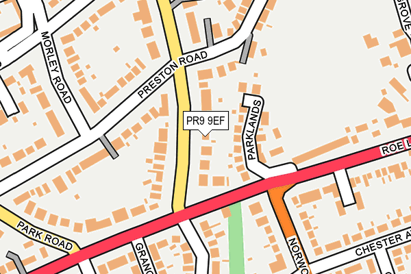 PR9 9EF map - OS OpenMap – Local (Ordnance Survey)