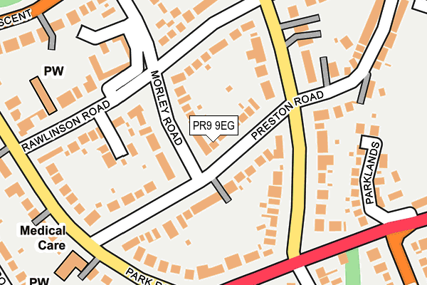 PR9 9EG map - OS OpenMap – Local (Ordnance Survey)