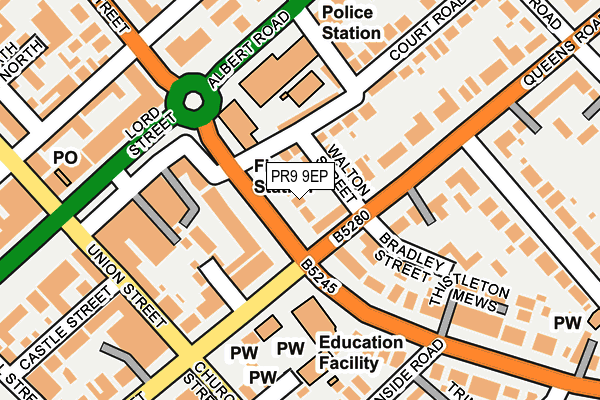 PR9 9EP map - OS OpenMap – Local (Ordnance Survey)