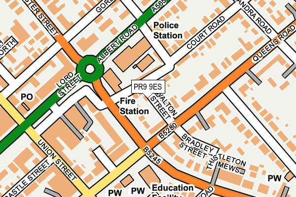 PR9 9ES map - OS OpenMap – Local (Ordnance Survey)