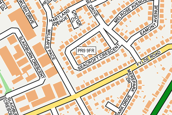 PR9 9FR map - OS OpenMap – Local (Ordnance Survey)