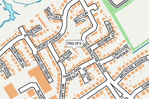 PR9 9FX map - OS OpenMap – Local (Ordnance Survey)