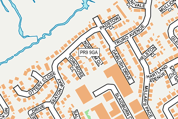 PR9 9GA map - OS OpenMap – Local (Ordnance Survey)