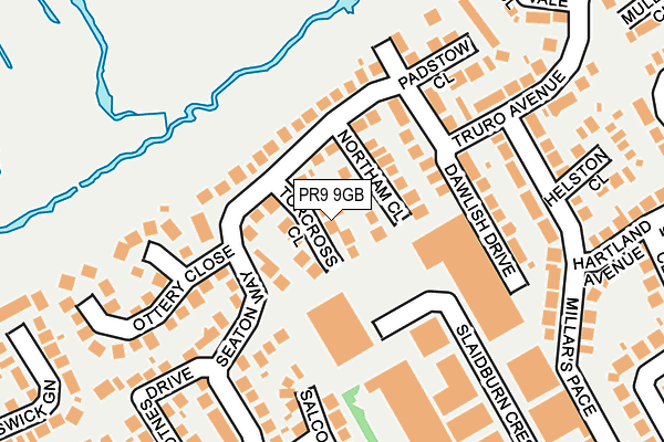 PR9 9GB map - OS OpenMap – Local (Ordnance Survey)