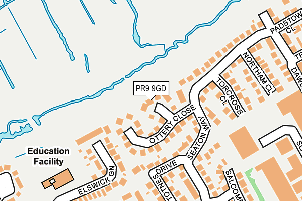 PR9 9GD map - OS OpenMap – Local (Ordnance Survey)