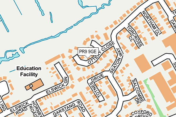 PR9 9GE map - OS OpenMap – Local (Ordnance Survey)