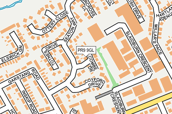 PR9 9GL map - OS OpenMap – Local (Ordnance Survey)