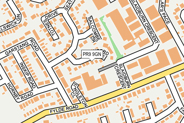 PR9 9GN map - OS OpenMap – Local (Ordnance Survey)