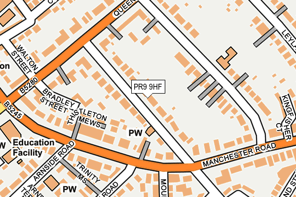 PR9 9HF map - OS OpenMap – Local (Ordnance Survey)