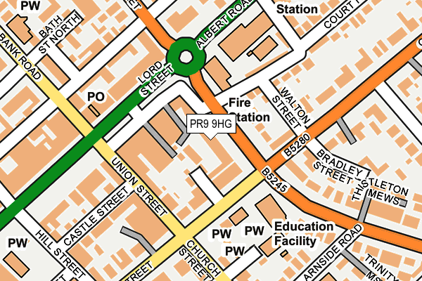 PR9 9HG map - OS OpenMap – Local (Ordnance Survey)