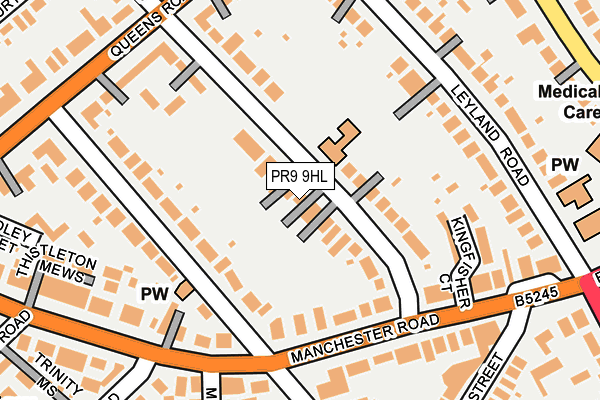 PR9 9HL map - OS OpenMap – Local (Ordnance Survey)