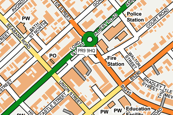 PR9 9HQ map - OS OpenMap – Local (Ordnance Survey)