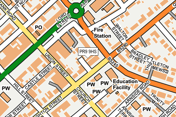 PR9 9HS map - OS OpenMap – Local (Ordnance Survey)
