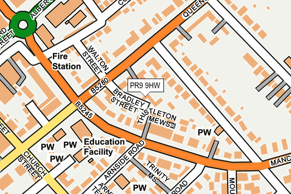 PR9 9HW map - OS OpenMap – Local (Ordnance Survey)