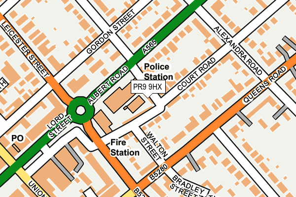 PR9 9HX map - OS OpenMap – Local (Ordnance Survey)