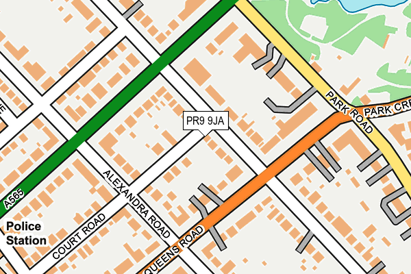 PR9 9JA map - OS OpenMap – Local (Ordnance Survey)