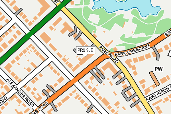 PR9 9JE map - OS OpenMap – Local (Ordnance Survey)