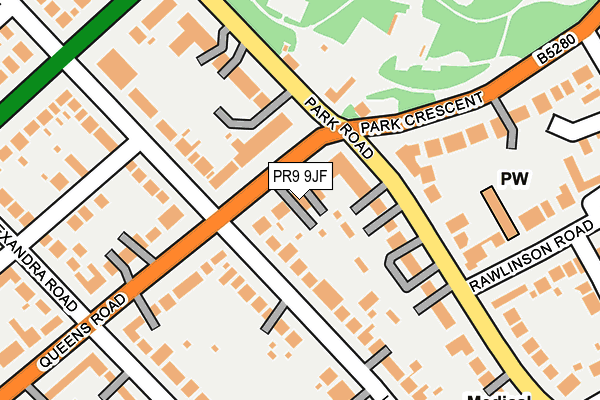 PR9 9JF map - OS OpenMap – Local (Ordnance Survey)