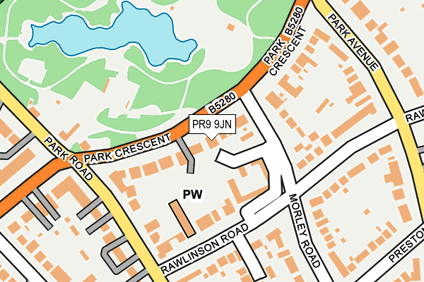 PR9 9JN map - OS OpenMap – Local (Ordnance Survey)