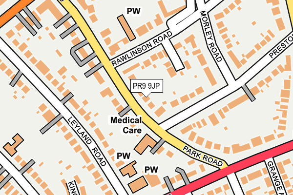 PR9 9JP map - OS OpenMap – Local (Ordnance Survey)