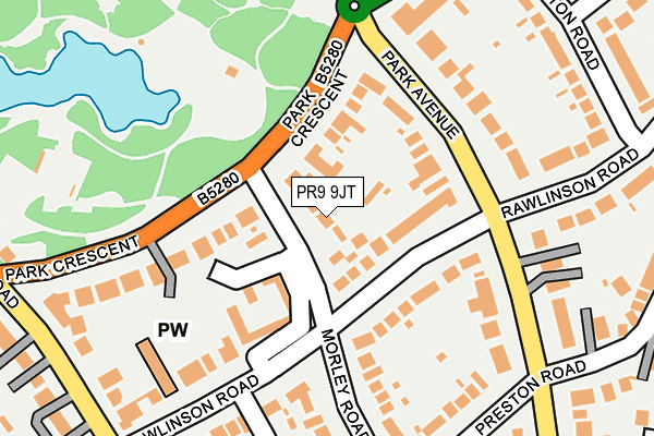 PR9 9JT map - OS OpenMap – Local (Ordnance Survey)