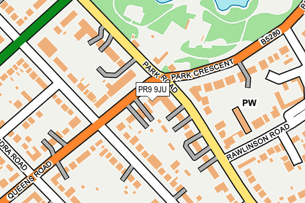 PR9 9JU map - OS OpenMap – Local (Ordnance Survey)