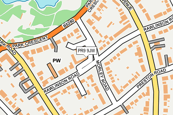 PR9 9JW map - OS OpenMap – Local (Ordnance Survey)