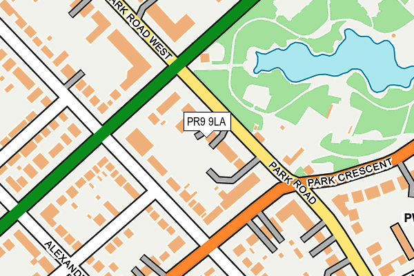 PR9 9LA map - OS OpenMap – Local (Ordnance Survey)