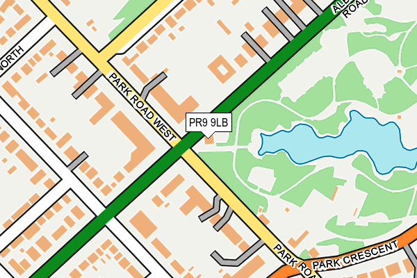 PR9 9LB map - OS OpenMap – Local (Ordnance Survey)