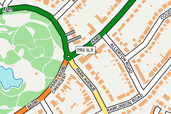 PR9 9LR map - OS OpenMap – Local (Ordnance Survey)