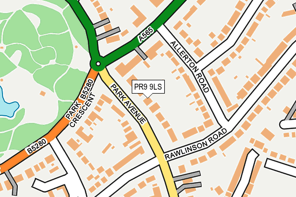 PR9 9LS map - OS OpenMap – Local (Ordnance Survey)