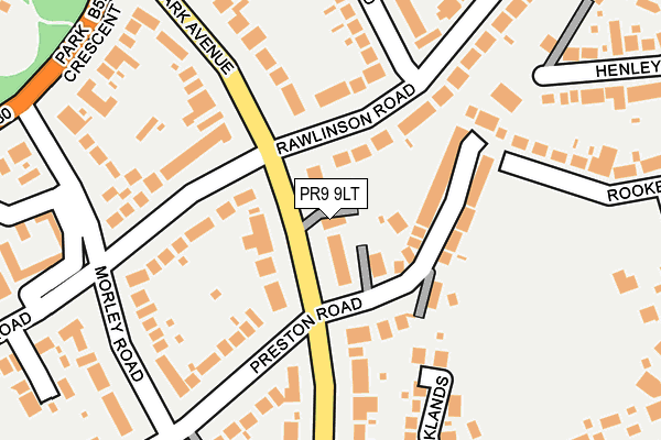 PR9 9LT map - OS OpenMap – Local (Ordnance Survey)