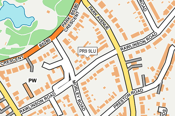 PR9 9LU map - OS OpenMap – Local (Ordnance Survey)