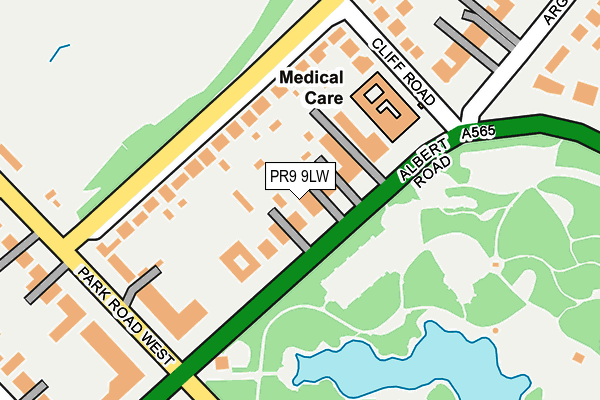 PR9 9LW map - OS OpenMap – Local (Ordnance Survey)