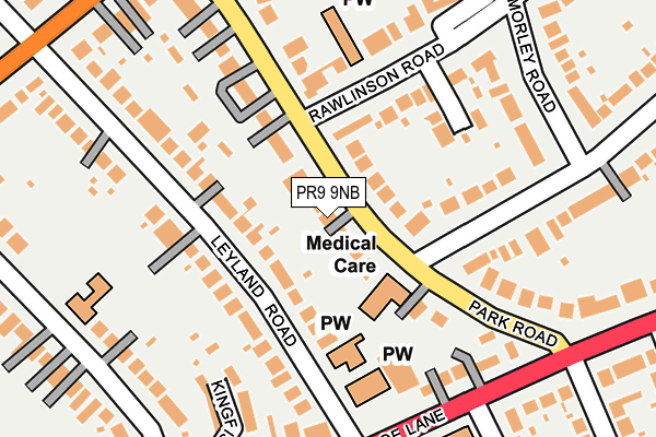 PR9 9NB map - OS OpenMap – Local (Ordnance Survey)