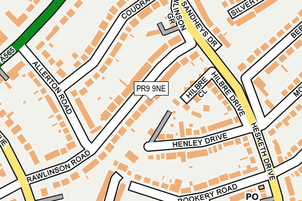 PR9 9NE map - OS OpenMap – Local (Ordnance Survey)