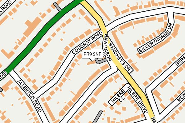 PR9 9NF map - OS OpenMap – Local (Ordnance Survey)