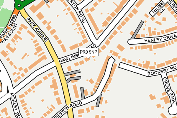 PR9 9NP map - OS OpenMap – Local (Ordnance Survey)