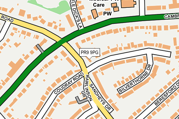 PR9 9PG map - OS OpenMap – Local (Ordnance Survey)