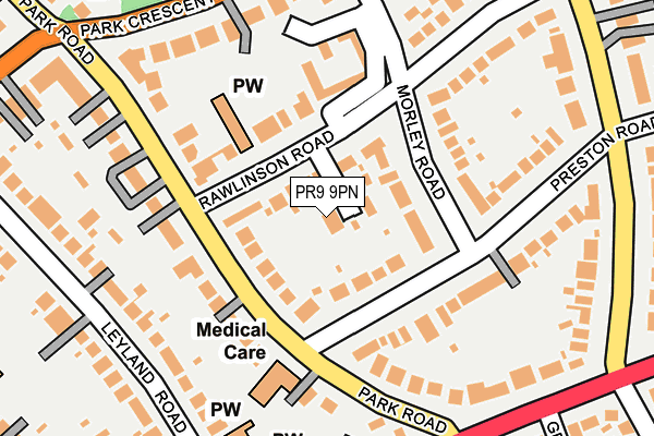 PR9 9PN map - OS OpenMap – Local (Ordnance Survey)