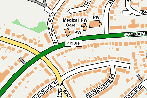 PR9 9PP map - OS OpenMap – Local (Ordnance Survey)